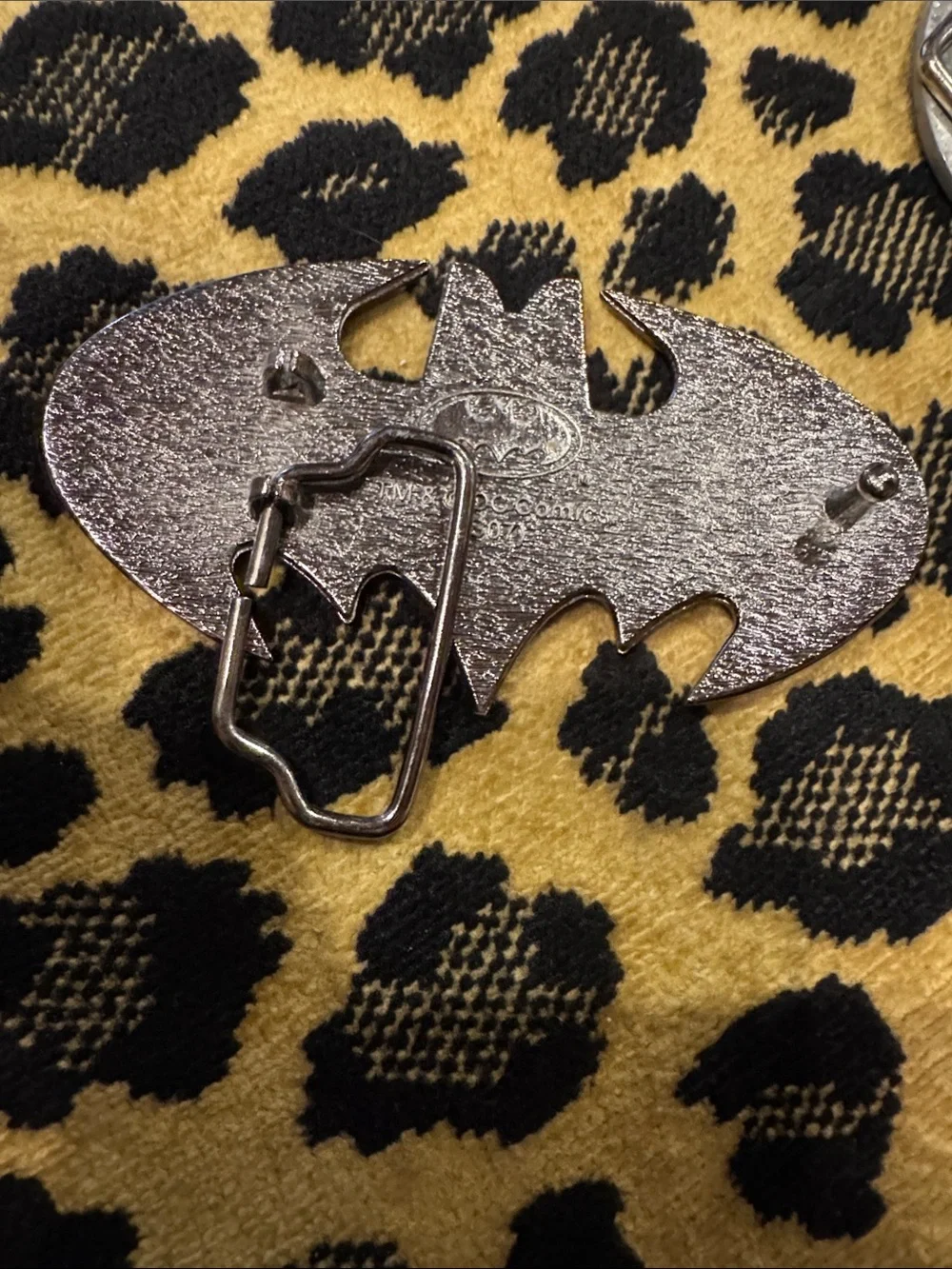 DC Comics Silver Batman Emblem Belt Buckle